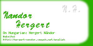nandor hergert business card