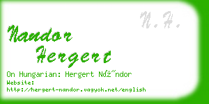 nandor hergert business card